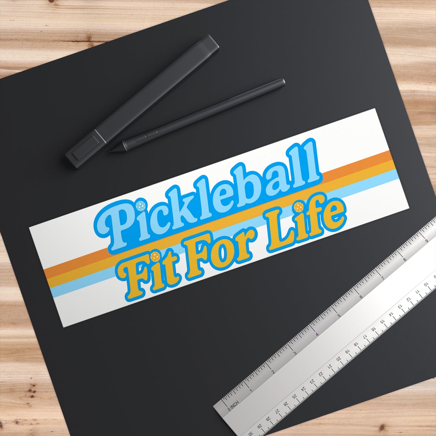 Pickleball Fit For Life Bumper Sticker